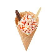 Super Cone Aardbei Marshmallow,Soft Ice Corner,Angelo,Good Choice;4,95